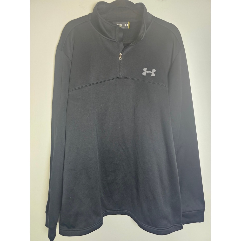 Athletic Under Armour ColdGear Pullover Mens 2XL Black 1/4 Zip Technical Fleece